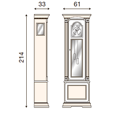 размер часы для гостиной Palazzo Ducale 71BO17 фабрика Prama Италия