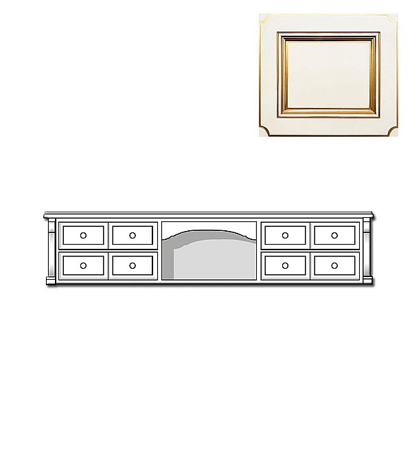 Накомодник с ящиками Palazzo Ducale Prama Bakokko 71BO09 bianco цвет белый Накомодник с ящиками Palazzo Ducale Prama Bakokko 71BO09 bianco цвет белый