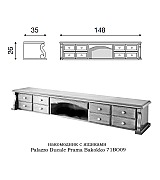Комод 3-х дверный Palazzo Ducale Prama Bakokko 71BO05 bianco цвет белый Комод 3-х дверный Palazzo Ducale Prama Bakokko 71BO05 bianco цвет белый