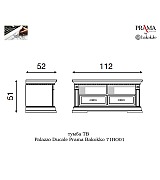 Тумба ТВ Palazzo Ducale Prama Bakokko 71BO01 bianco цвет белый длина 112 см
