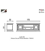 Тумба ТВ Palazzo Ducale Prama Bakokko 71BO03 bianco цвет белый длина 176 см