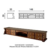 Накомодник с ящиками Palazzo Ducale Prama Bakokko 71CI09 ciliegio цвет вишня Накомодник с ящиками Palazzo Ducale Prama Bakokko 71CI09 ciliegio цвет вишня
