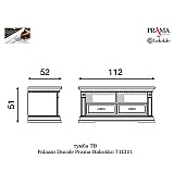 Тумба ТВ Palazzo Ducale Prama Bakokko 71CI01 ciliegio цвет вишня длина 112 см Тумба ТВ Palazzo Ducale Prama Bakokko 71CI01 ciliegio цвет вишня длина 112 см