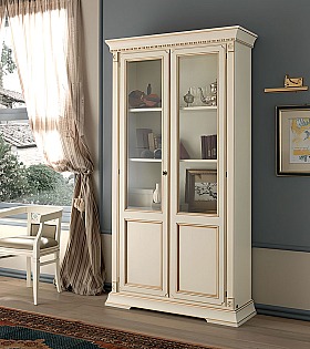 Книжный шкаф 2 дверный Palazzo Ducale Prama Bakokko 71BO02LB bianco цвет белый