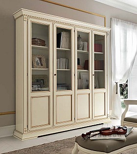 Книжный шкаф 4 дверный Palazzo Ducale Prama Bakokko 71BO04LB bianco цвет белый