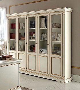 Книжный шкаф 5 дверный Palazzo Ducale Prama Bakokko 71BO05LB bianco цвет белый