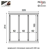 Панель настенная Palazzo Ducale Prama Bakokko 71BO87 bianco цвет белый 220 см