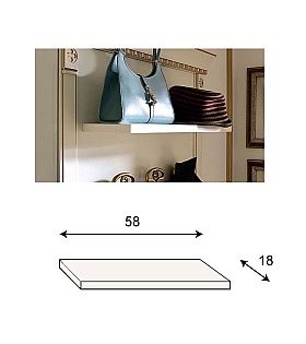 Полка для прихожей Palazzo Ducale Prama Bakokko 71BO33 bianco цвет белый 58 см 