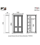 Шкаф 2 дверный Palazzo Ducale Prama Bakokko 71BO40 bianco цвет белый