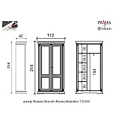 Шкаф 2 дверный Palazzo Ducale Prama Bakokko 71CI40 ciliegio цвет вишня Шкаф 2 дверный Palazzo Ducale Prama Bakokko 71CI40 ciliegio цвет вишня