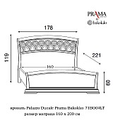 Кровать Palazzo Ducale Prama Bakokko модель 71BO04LT bianco цвет белый 160 см Кровать Palazzo Ducale Prama Bakokko модель 71BO04LT bianco цвет белый 160 см