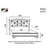 Кровать Palazzo Ducale Prama Bakokko модель 71BO34LT bianco цвет белый 160 см 