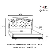 Кровать Palazzo Ducale Prama Bakokko модель 71CI73LT ciliegio цвет вишня 140 см 