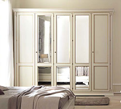 шкаф 5-ти дверный Palazzo Ducale 71BO05AR ясень цвет белый с золотом фабрика Prama Италия